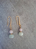 Boucles d'oreilles Jade et Kunzite