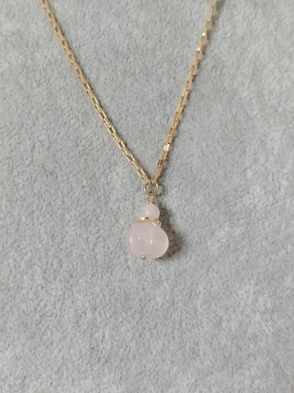 Collier Quartz Rose et Opale Rose