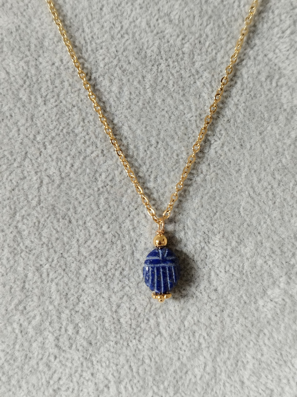 Collier Scarabée Lapis Lazuli