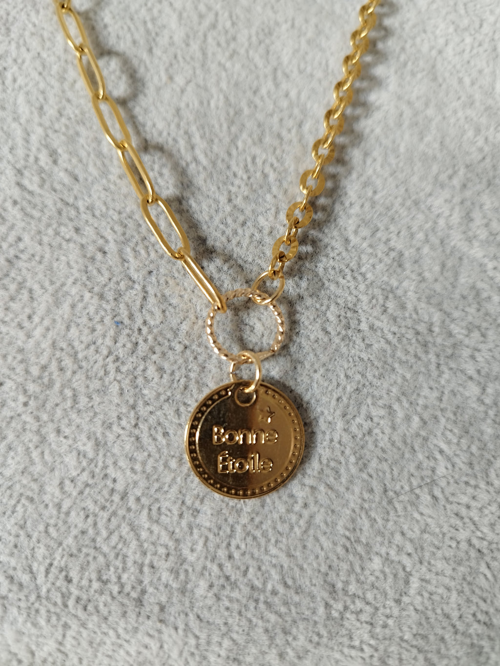 Collier Bonne Étoile et Scarabée Labradorite