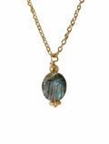 Collier Scarabée Labradorite - Magie et Intuition