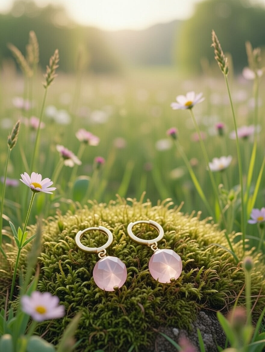 Boucles d'Oreilles Béryl Rose