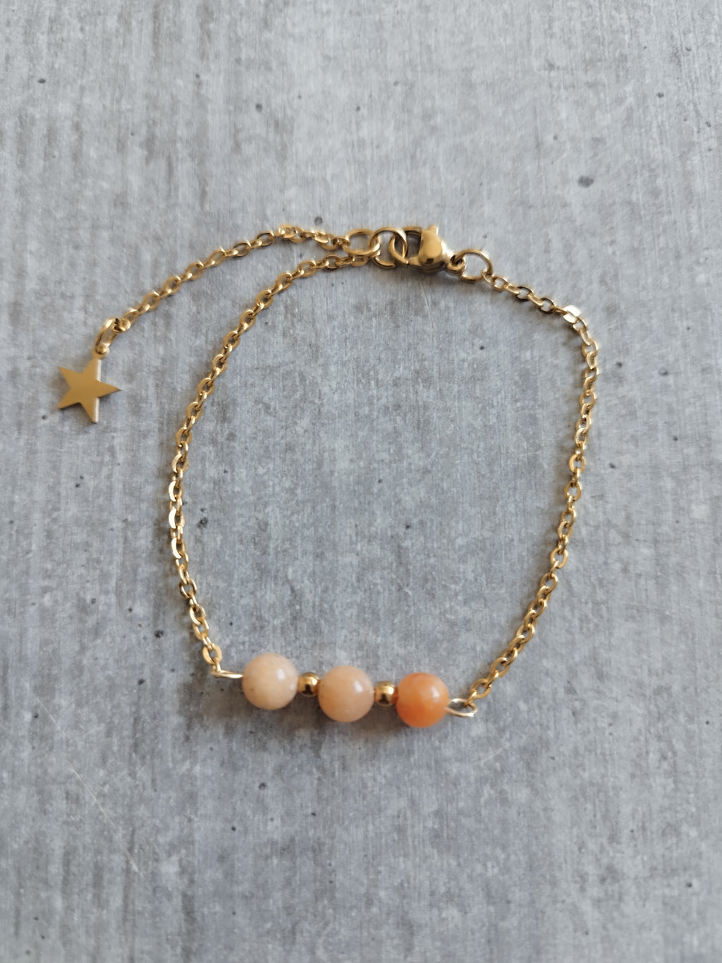 Bracelet calcite orange