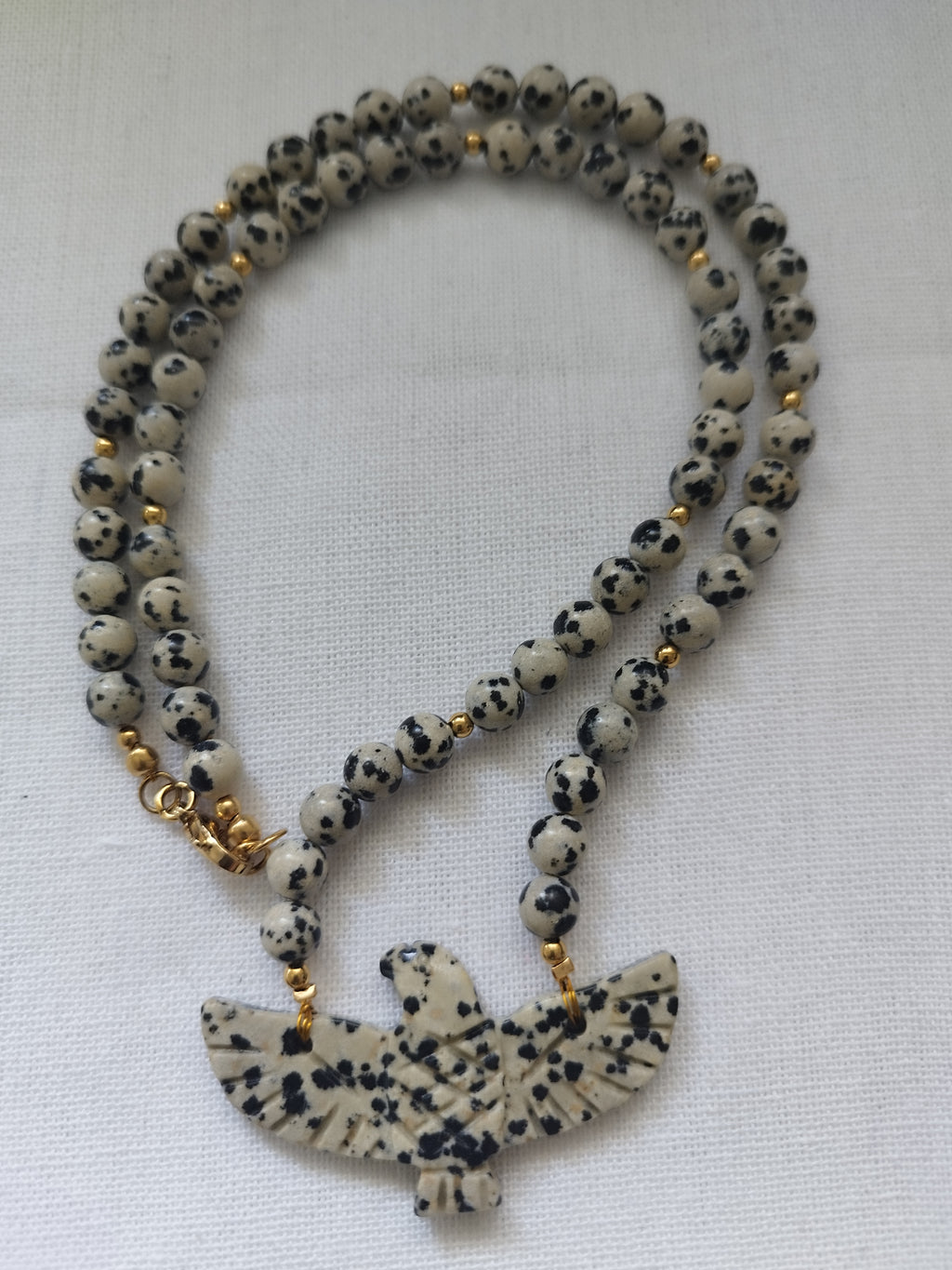 Collier Vigile - Jaspe Dalmatien