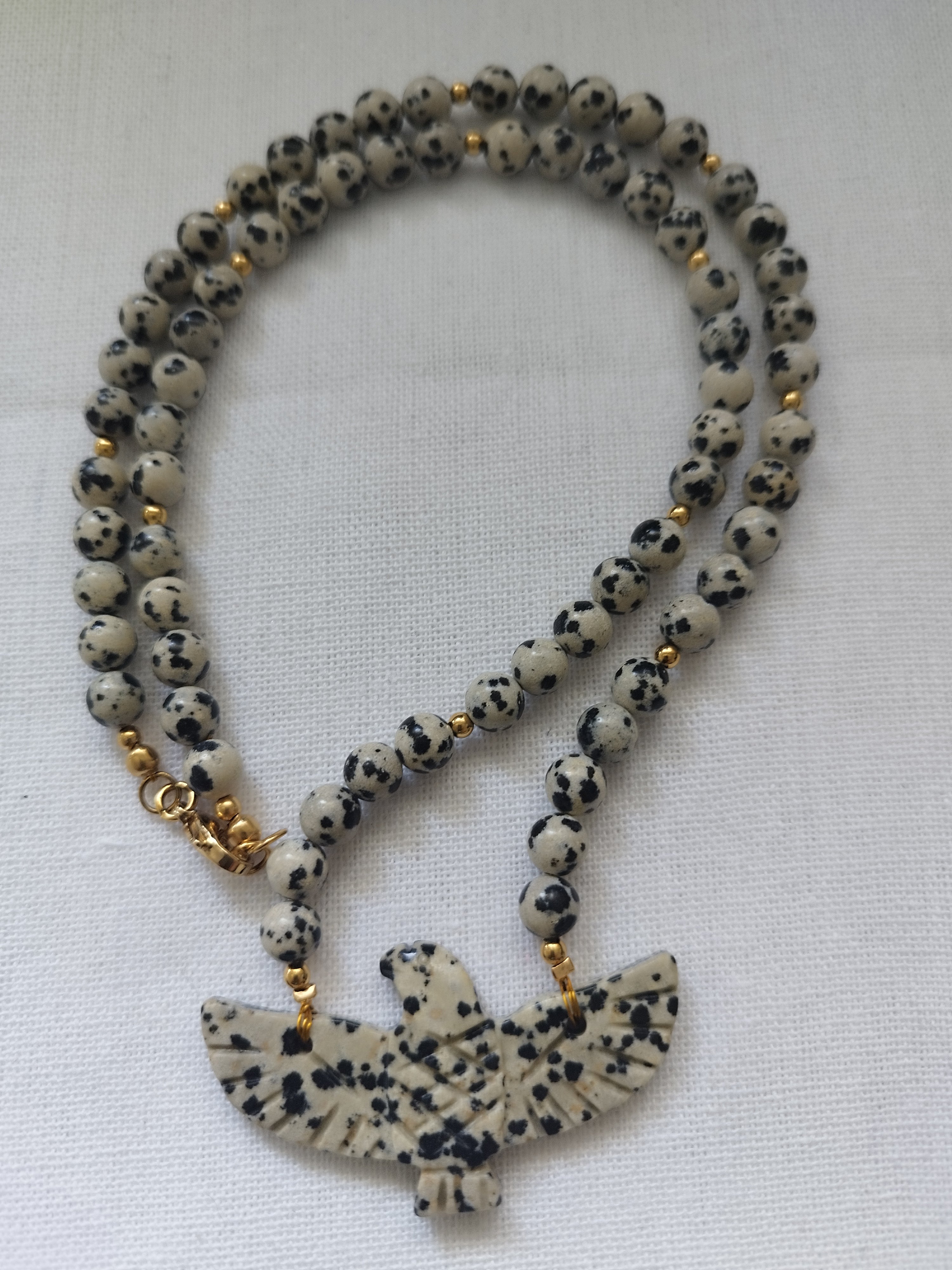 Collier Vigile - Jaspe Dalmatien