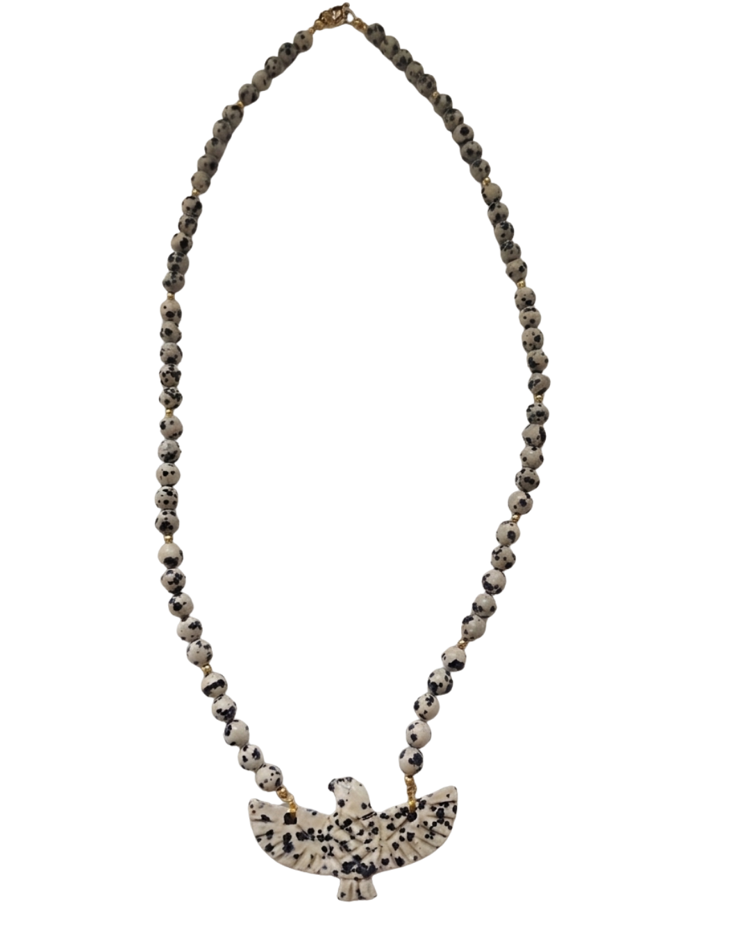 Collier Vigile - Jaspe Dalmatien