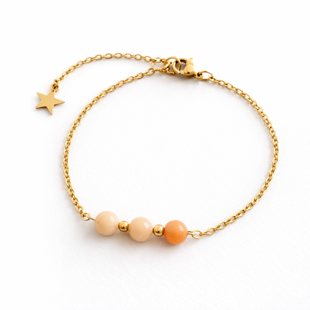 Bracelet calcite orange