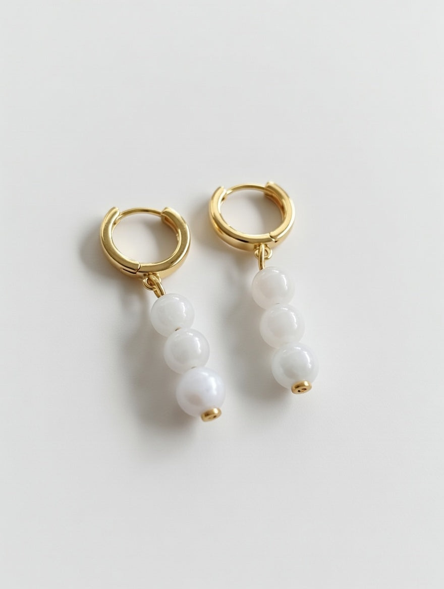 Boucles aigue marine 6mm