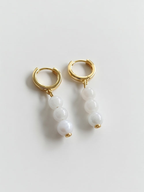 Boucles aigue marine 6mm