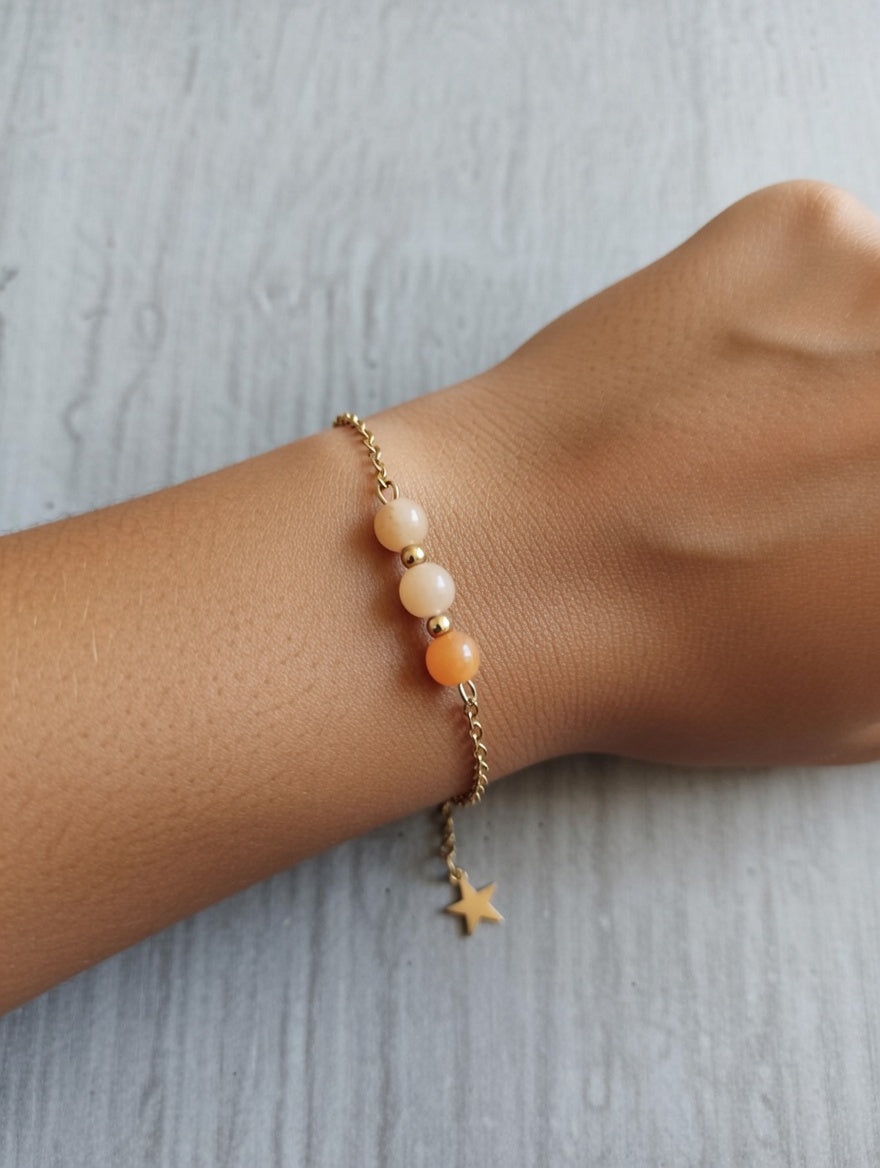 Bracelet calcite orange