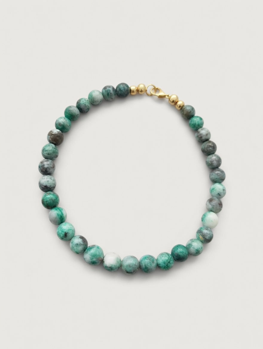 Bracelet Chlorite Naturelle et Acier Inoxydable