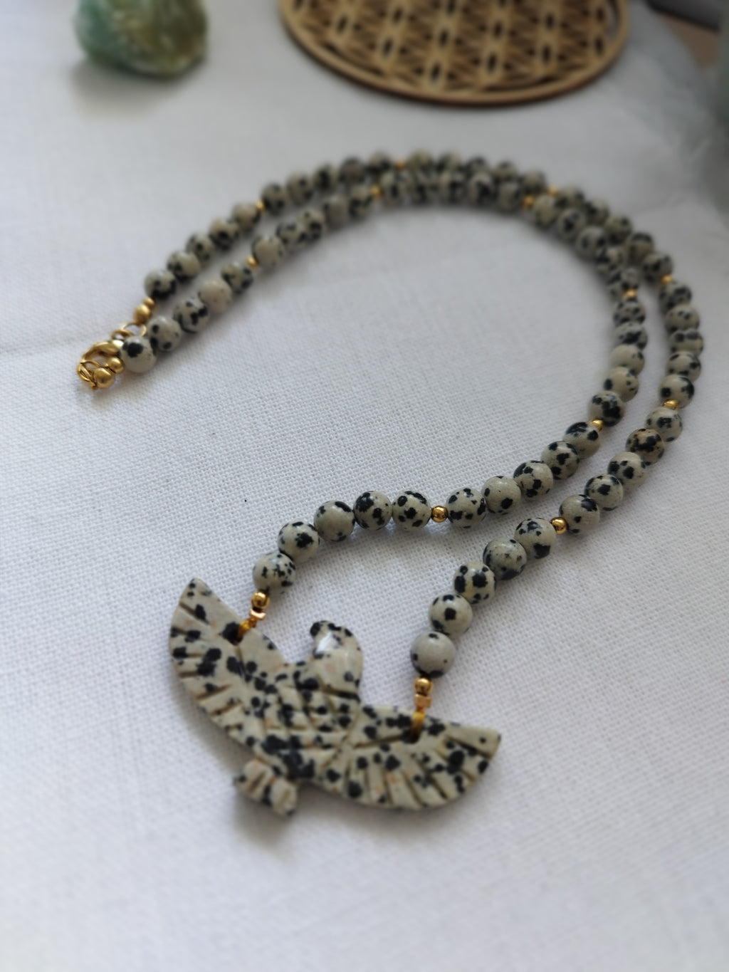 Collier Vigile - Jaspe Dalmatien