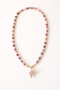 Collier Quartz Rose et Rhodonite