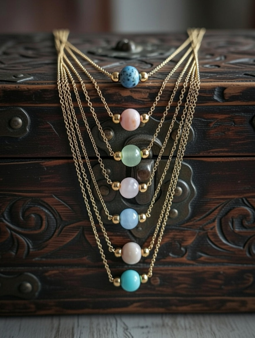 Collier Intemporel Pierres Naturelles au choix