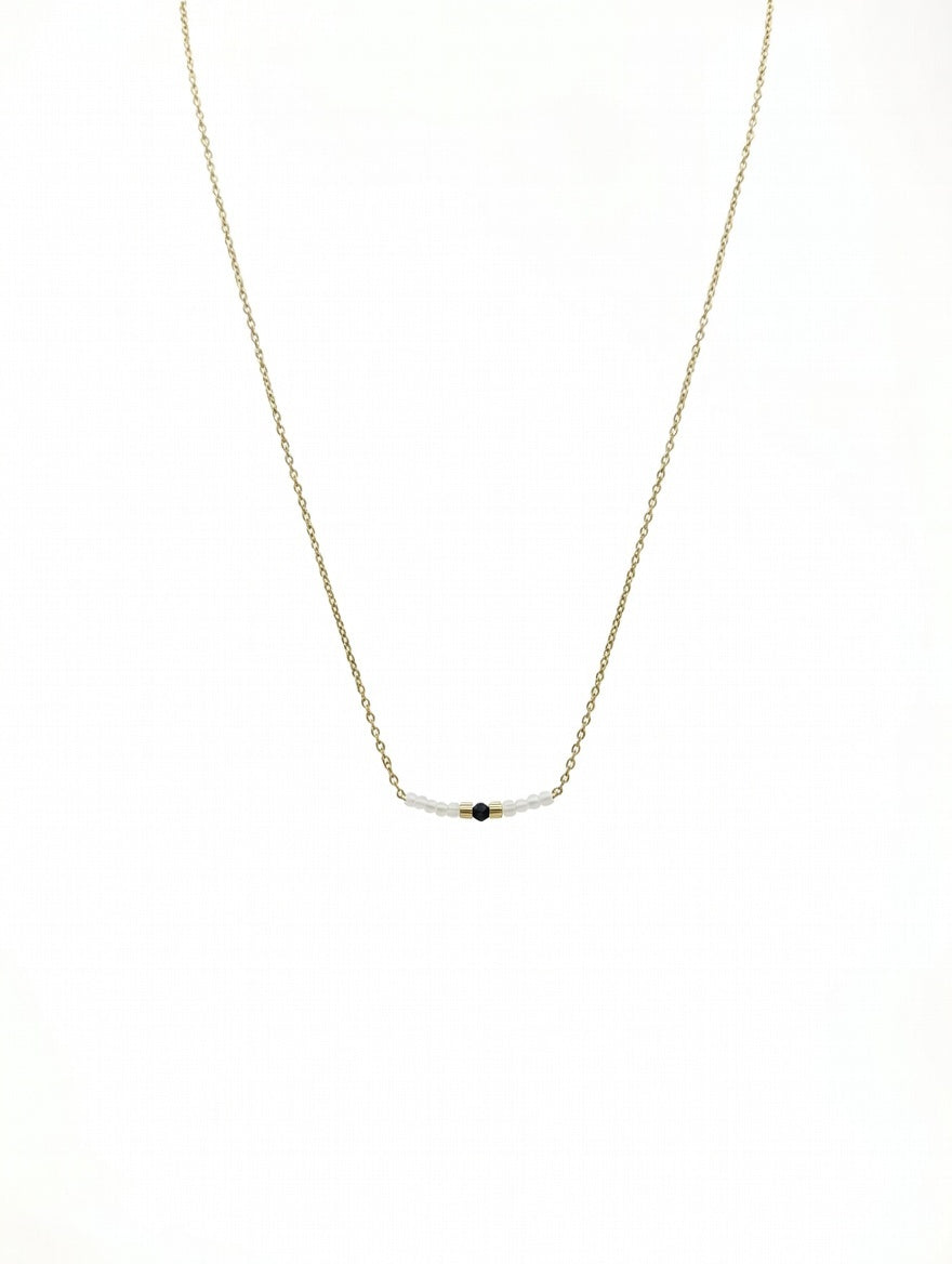 Collier Fin en Labradorite Facettée