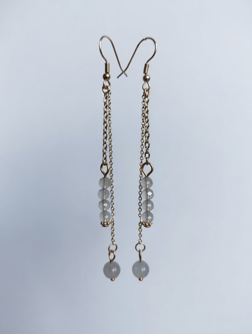 Boucles pendantes labradorite