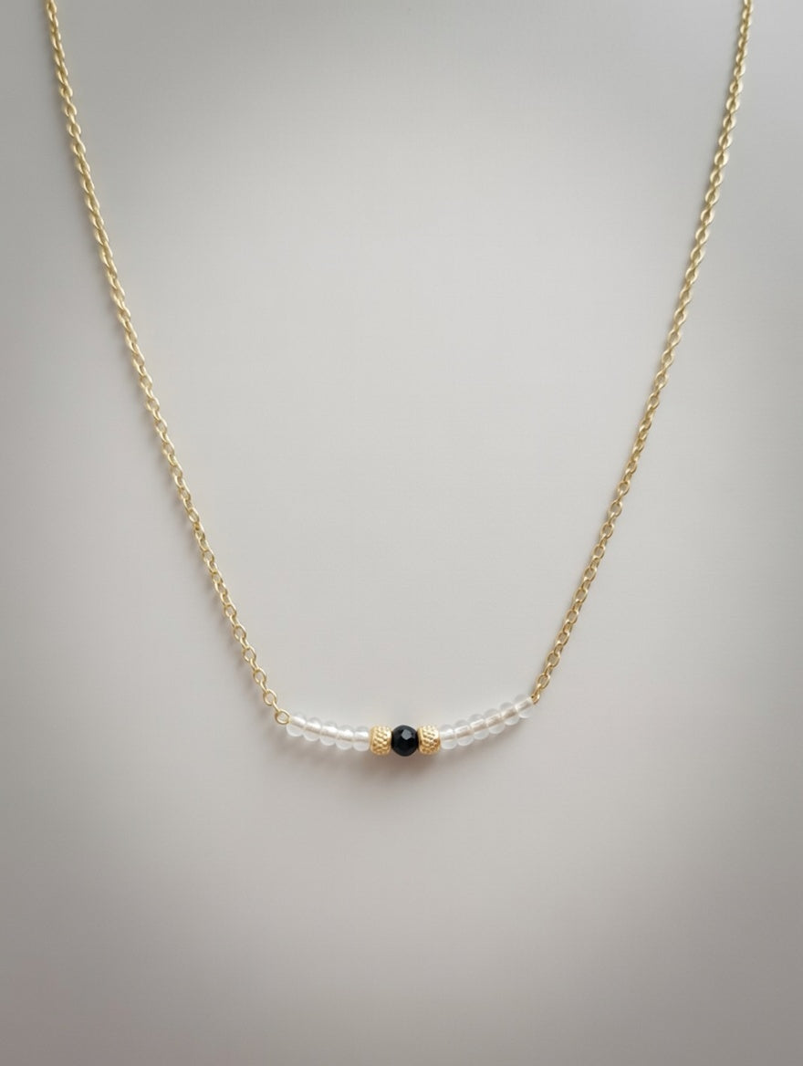 Collier Fin en Labradorite Facettée