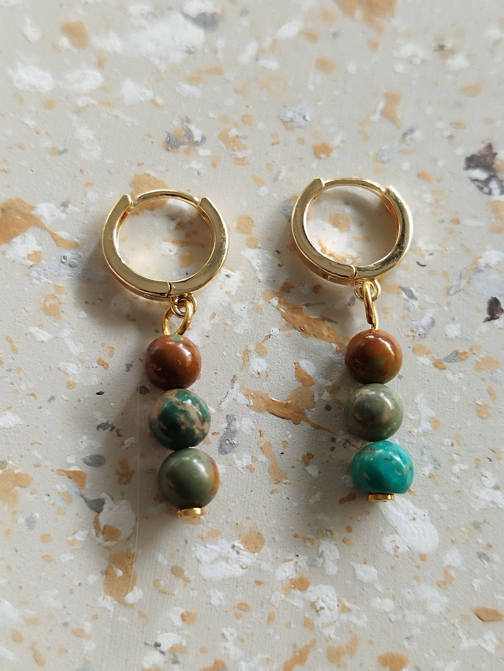Boucles d'Oreilles Turquoise Mixte