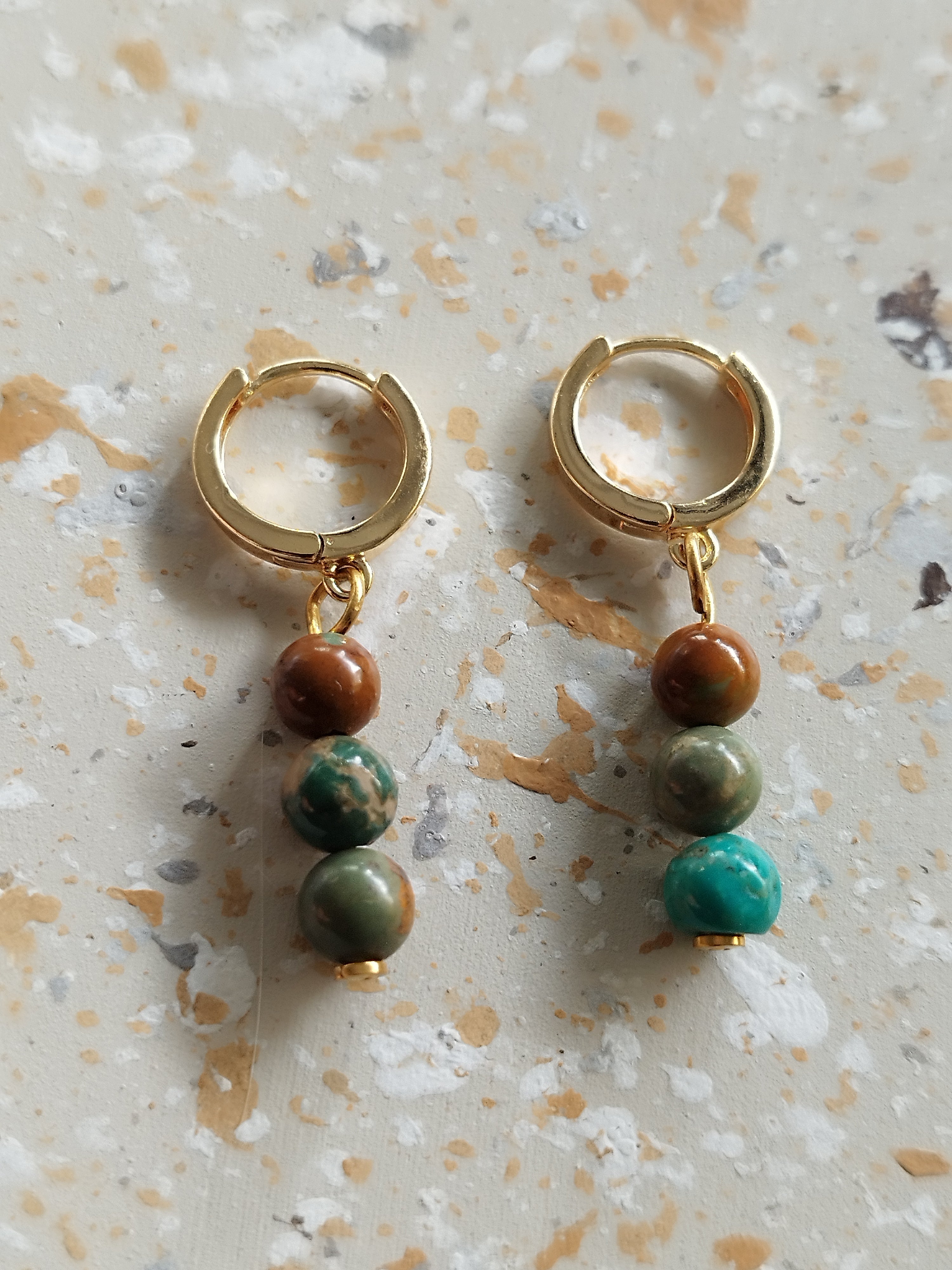 Boucles turquoise mixte