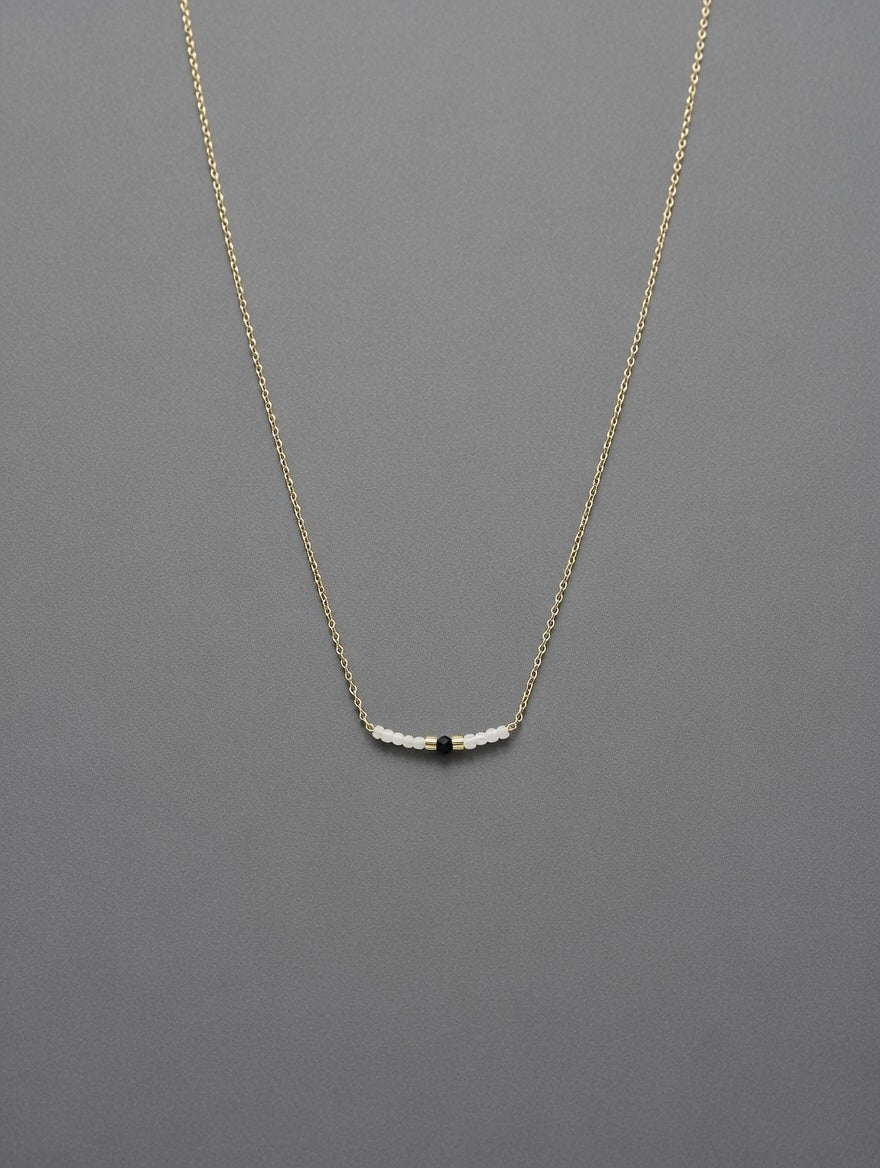 Collier Fin en Labradorite Facettée