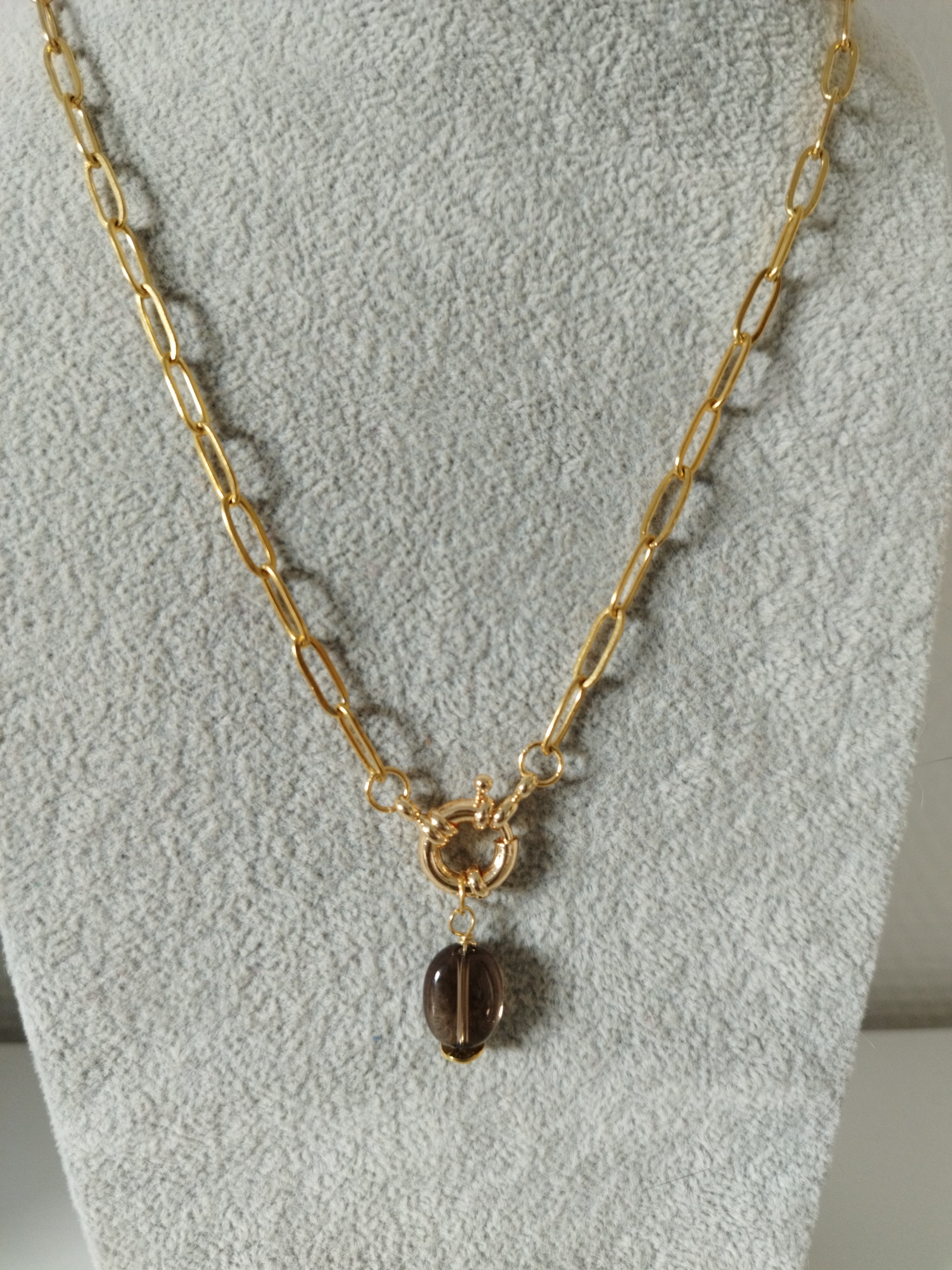 Collier Quartz Fumé