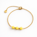 Bracelet en Aragonite Jaune avec Chaîne Dorée