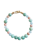 Bracelet Amazonite et Rhodocrosite - Apaisement et Guérison du Cœur