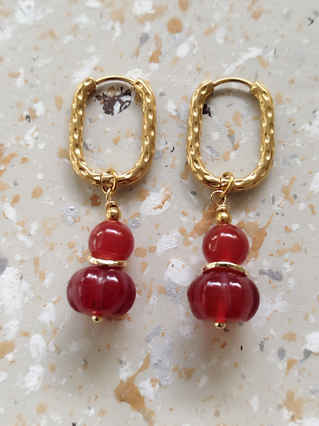 Boucles cornaline