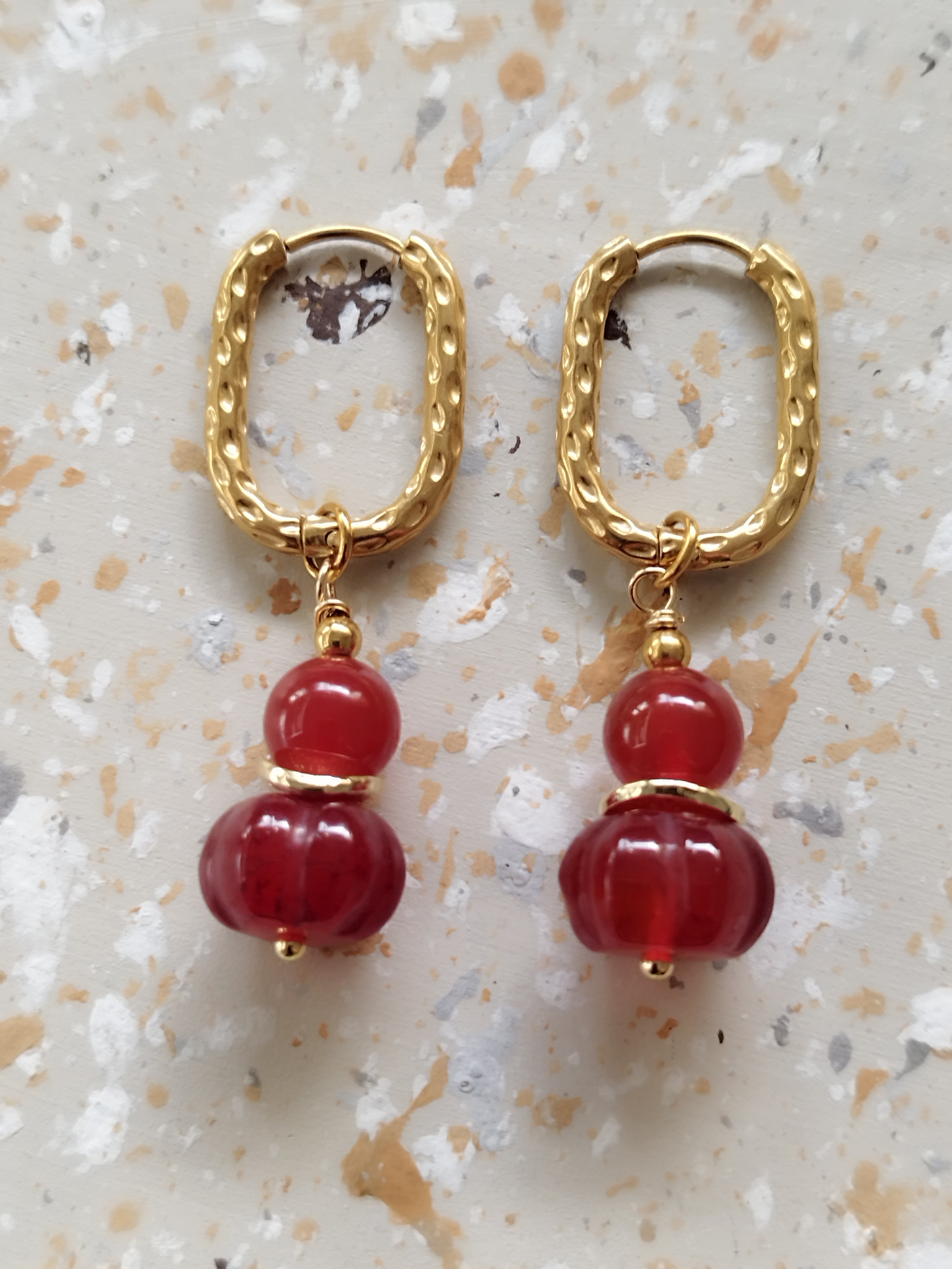 Boucles cornaline