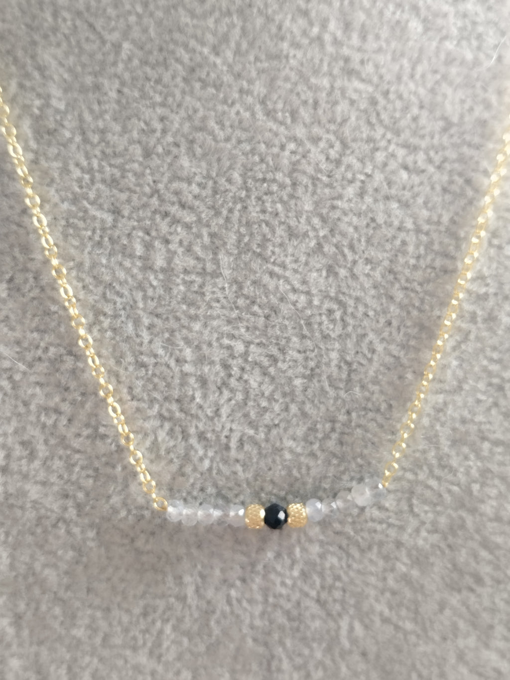 Collier Fin en Labradorite Facettée