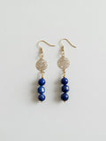 Boucles lapis lazuli 8mm