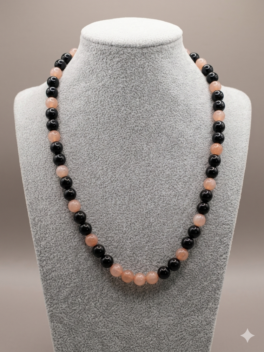 Collier Pierre du Soleil et Hypersthène
