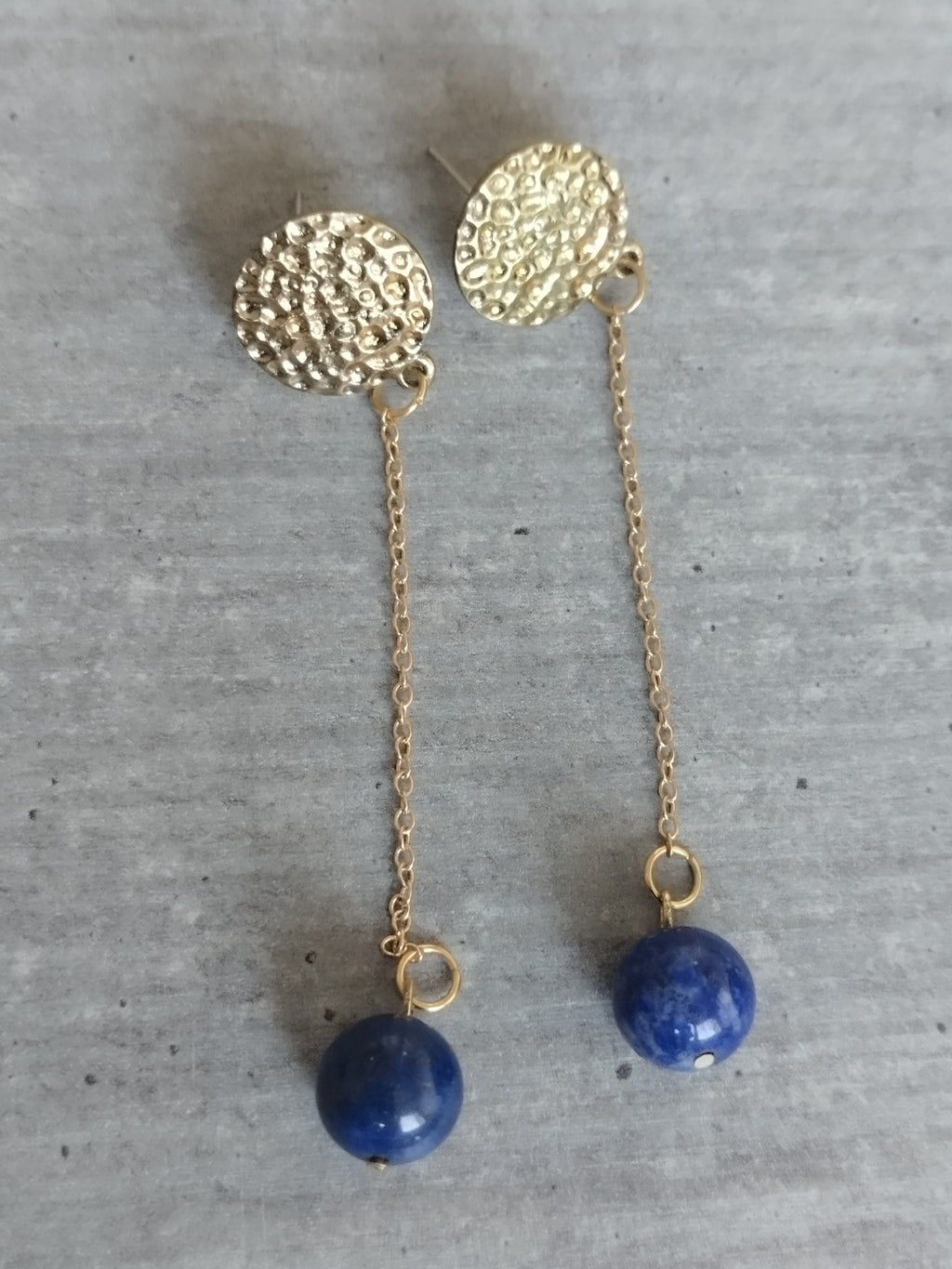 Boucles pendantes lapis lazuli