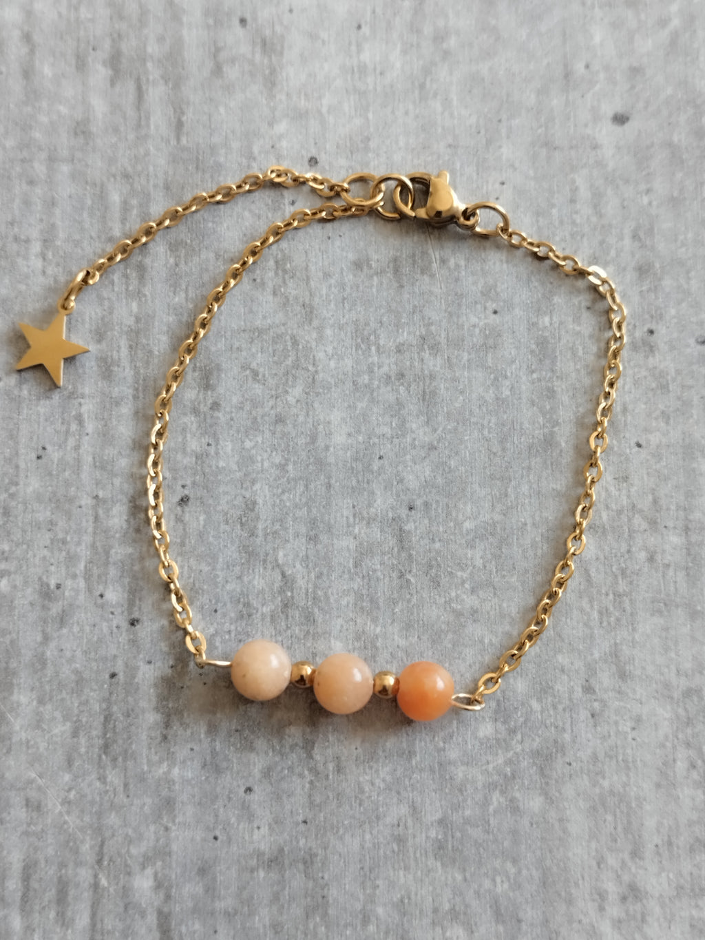Bracelet calcite orange